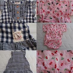 ベビー服　13着セット　70～80ｃｍ　甚平２着ワンピース３着カバーオール３着　カーディガン１着　ロンパース　４着　Baby　GAP他の画像