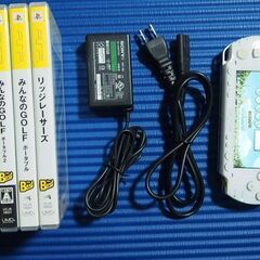 【譲渡先決定済】SONY PSP-1000 GIGA Pack、ゲーム4本の画像