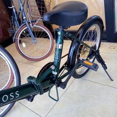 リユースのサカイ太田店★ジモティ割あり★  折り畳み自転車 ２0インチ グリーン クリーニング済み OJ10248の画像