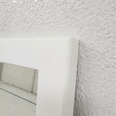 美品　姿見　鏡　ホワイト 壁掛け ミラー 大きめの画像