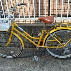 AFFICHE Jあさひ黄色自転車　26インチ　シングルの画像