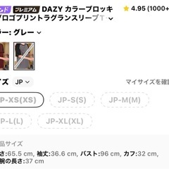 Dazy グレー ラグランスリーブ Tシャツの画像