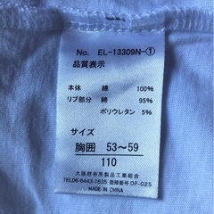 ロンパース80 Tシャツ110の画像