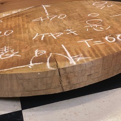 ●ケヤキ輪切り（楕円）の画像