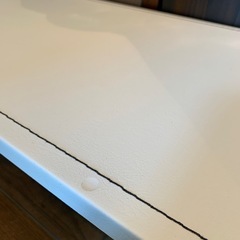 ローテーブル　センターテーブル　座卓　リビングテーブル　収納ガラス　机　　白の画像