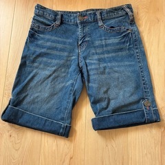 【✨美品✨】膝丈デニムパンツ　男女兼用の画像