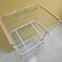 ランドリーバスケット　洗濯かご　2段式の画像