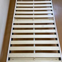 「ニトリ」シングル 脚付きヘッドレスすのこベッド (SRN WH)の画像