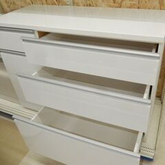  ニトリ キッチンボード カウンター ホワイト 鏡面仕上げ W120 札幌市清田区の画像