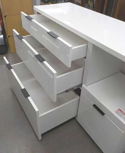 キッチンカウンター エトナ120 白エナメル 幅120cm ミドルレンジボード キッチン収納 ニトリ 札幌 西岡店 キッチンカウンター エトナ120 白エナメル 幅120cm ミドルレンジボード