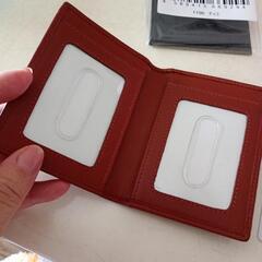 本革パスケース（茶）新品の画像