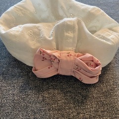 日除付き帽子　女の子の画像