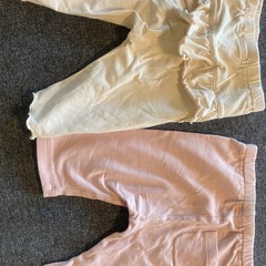 80サイズパンツセット　女の子　ピンクの画像