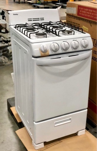 未使用品 ガスレンジ 4口 ガスコンロ オーブン付き 57kW強火力バーナー ガステーブル DANBY DR202WGLP