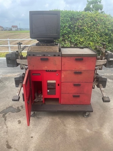 中古 4輪アライメントテスター イヤサカ ハンター P411 -21W 、フロンガス回収装置