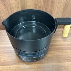 【お湯一度沸かしのみ美品】1人用鍋　ラーメン、チャーハン、便利電気鍋　取り外し洗えますの画像