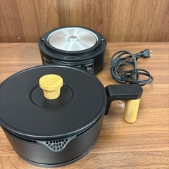 【お湯一度沸かしのみ美品】1人用鍋　ラーメン、チャーハン、便利電気鍋　取り外し洗えますの画像