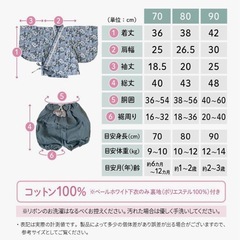 ベビー袴　70サイズの画像