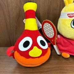 【8月10日処分　御連絡お早めに 】ぬいぐるみ3点セット(ハクション大魔王、チキンラーメン、ドンペン)の画像
