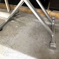 昇降テーブル (約)横幅105×縦80×高さ23.5～75cm ホワイト エナメル 昇降式テーブル ダイニングテーブル ☆の画像