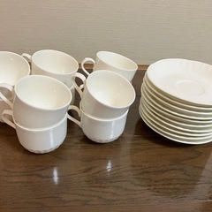 コーヒーカップとソーサーセットの画像