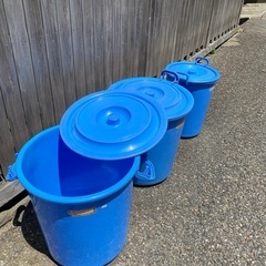 万能桶 漬物桶 YAZAKI　70L 70L 45L ３個セットの画像