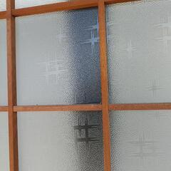 ガラス戸　二枚セット　古民家　昭和　レトロの画像