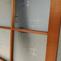 ガラス戸　二枚セット　古民家　昭和　レトロの画像