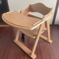 木製 テーブル付き ローチェア 子ども用 折り畳み椅子  ②の画像