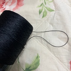 シルク100% 機械編み用糸　黒の画像