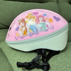 子供用自転車 16インチ アナと雪の女王 ブルーとパープルのツートン  ピンクのヘルメット サイクル　の画像