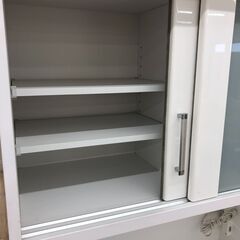 【ジャングルジャングル和歌山店】【Wa1891】レンジボード 食器棚  ホワイト  ニトリ リユースショップ リサイクルショップ 中古家具 中古家電 中古自転車 古着 冷蔵庫 洗濯機 エアコン 電子レンジ テレビ オフィス家具 ヴィンテージ アンティーク  和歌山市 岩出市 海南市 岬町 和歌山 大阪の画像