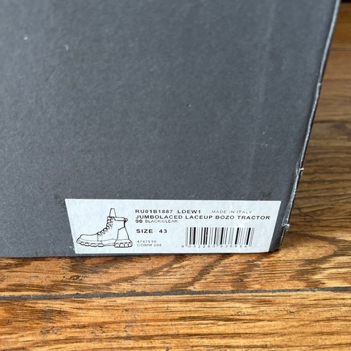 RICK OWENS JUMBOLACED LACEUP BOZO TRACTOR