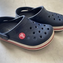 クロックス　ネイビー　キッズ　17㎝　サンダル　の画像