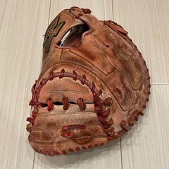 MIZUNO ミズノ キャッチャーミット オレンジ系 軟式グローブの画像