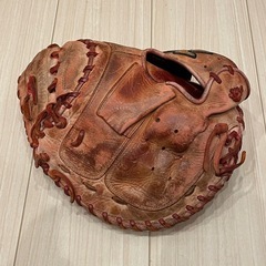 MIZUNO ミズノ キャッチャーミット オレンジ系 軟式グローブの画像