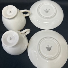 1345😸 WEDGWOOD カップ＆ソーサー２客 プレート１枚　Bone China CAVENDISHの画像