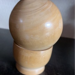 訳あり 創作こけし 木製人形 花模様 高さ13cm 昭和レトロの画像