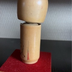 創作こけし モダンデザイン 伏し目 和風木製人形 高さ15cmの画像