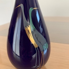 高野窯　鳥柄　一輪挿しの画像