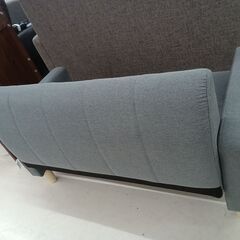 リユースのサカイ栃木店★ジモティ割あり★  ソファー2人掛け グレー W112×D62×H69 クリーニング済み TC9986の画像