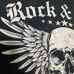 【L】Rock & Roll Skull Tシャツ ドクロ Liquor & Tattoos TEEの画像