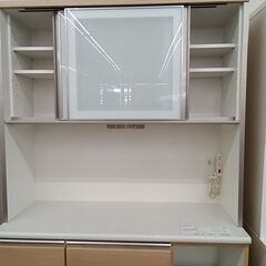 ★リユースのサカイ水戸店★ NITORI レンジボード ホワイト×ライトブラウン H200.5×D50×W120.5 クリーニング済み MT5023の画像