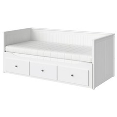 【本日掲載終了します】　IKEA ヘムネス ベッド マットレス2枚付きの画像