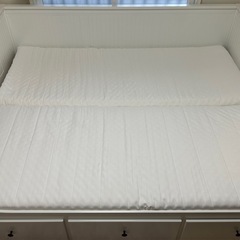 【本日掲載終了します】　IKEA ヘムネス ベッド マットレス2枚付きの画像