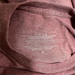 【L】VANS スカルデザイン Tシャツ バーガンディ ヴァンズ バンズ 古着TEEの画像