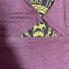 【L】VANS スカルデザイン Tシャツ バーガンディ ヴァンズ バンズ 古着TEEの画像