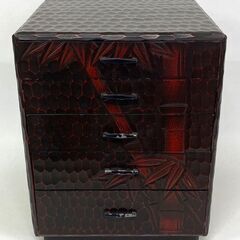 【買取宝船 枝吉店】鎌倉彫 5段 小箪笥 引出し タンス ≪現状販売≫の画像