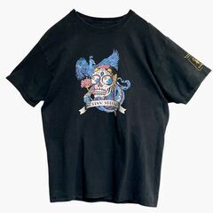 【L】スカルグラフィックTシャツ 2018ヴィンテージ ヘインズボディの画像