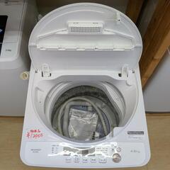 SHRAP 全自動洗濯機 4.5kg ES-G4E6-KW 2019年製 特価商品 引っ越し・一人暮らしに最適！動作確認済み【こちらは店舗です。浜村鹿野温泉ICから3分 買取本舗 宮本リサイクル 営業時間9～19時 定休日水曜のみ←連絡できませんm(_ _)m】の画像